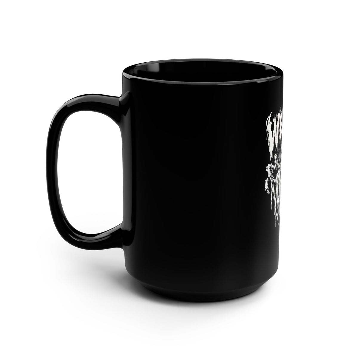 Weirdo Ghost Black Mug — 15oz Goth Coffee Cup
