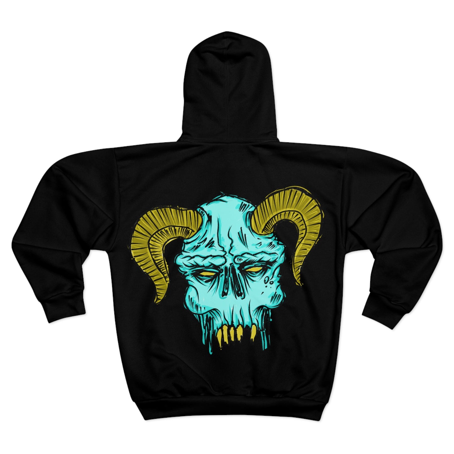 GNARRLIEST Of All Time (GOAT) Unisex Zip Hoodie (AOP)