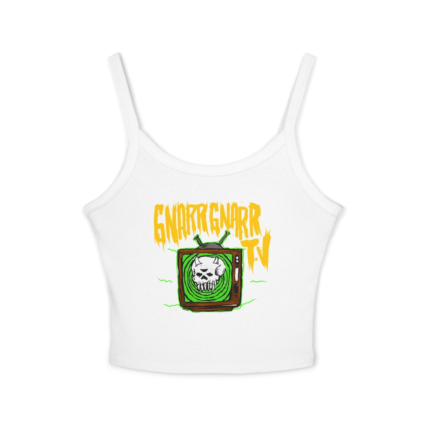 Gnarr Gnarr TV Spaghetti Strap Tank Top | Alternative Style, Edgy Apparel, Festival Wear, Streetwear, Music Concert Clothing