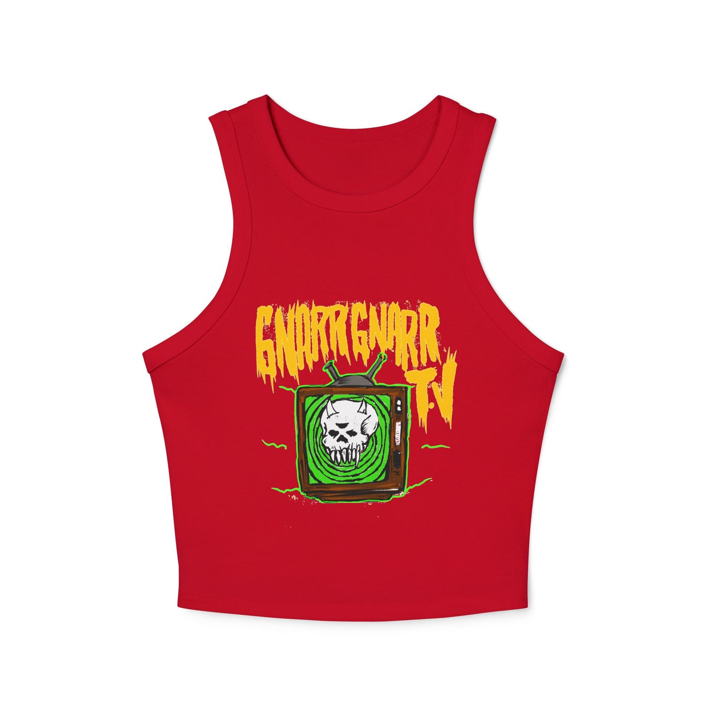 GNARR GNARR TV Women's Micro Rib Racer Tank Top