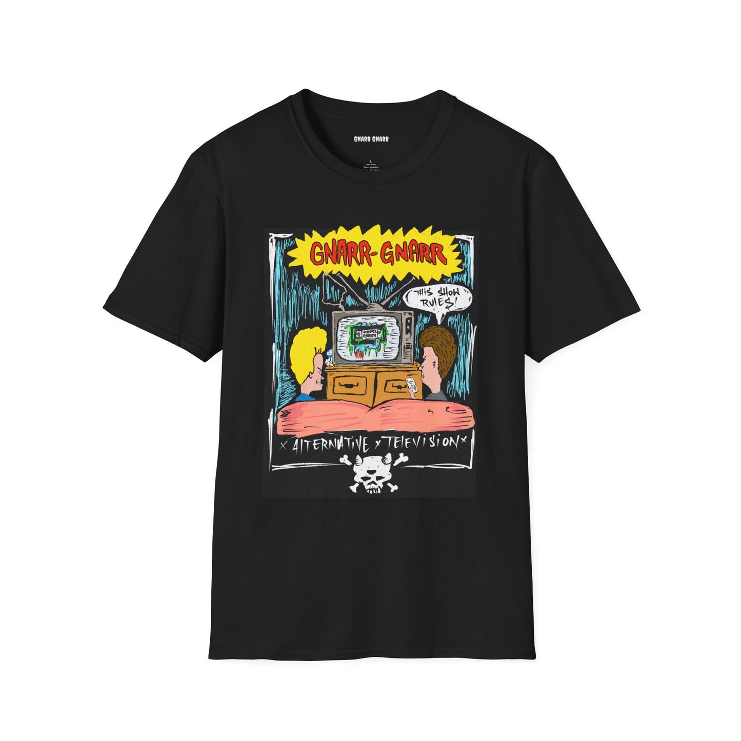 GNARR GNARR TV Beavis and Butthead Unisex Softstyle T-Shirt
