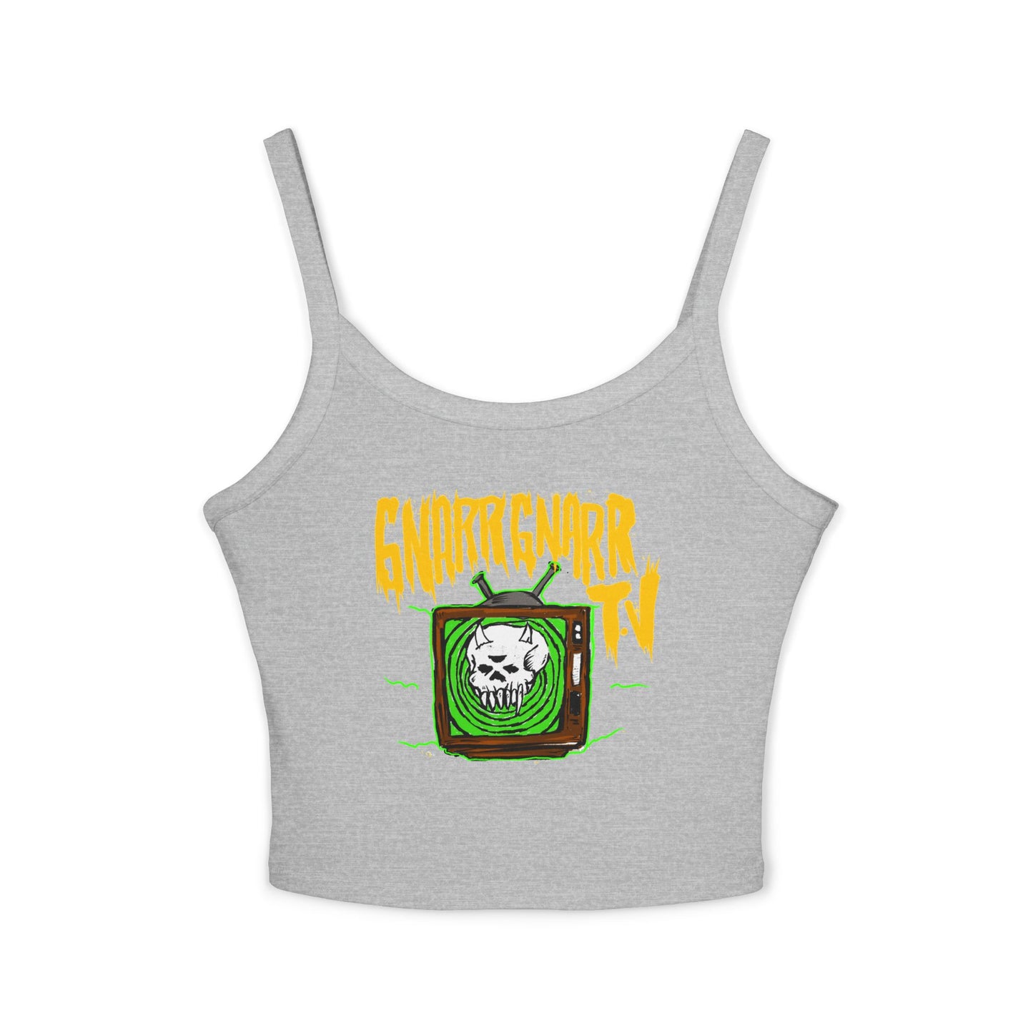 Gnarr Gnarr TV Spaghetti Strap Tank Top | Alternative Style, Edgy Apparel, Festival Wear, Streetwear, Music Concert Clothing