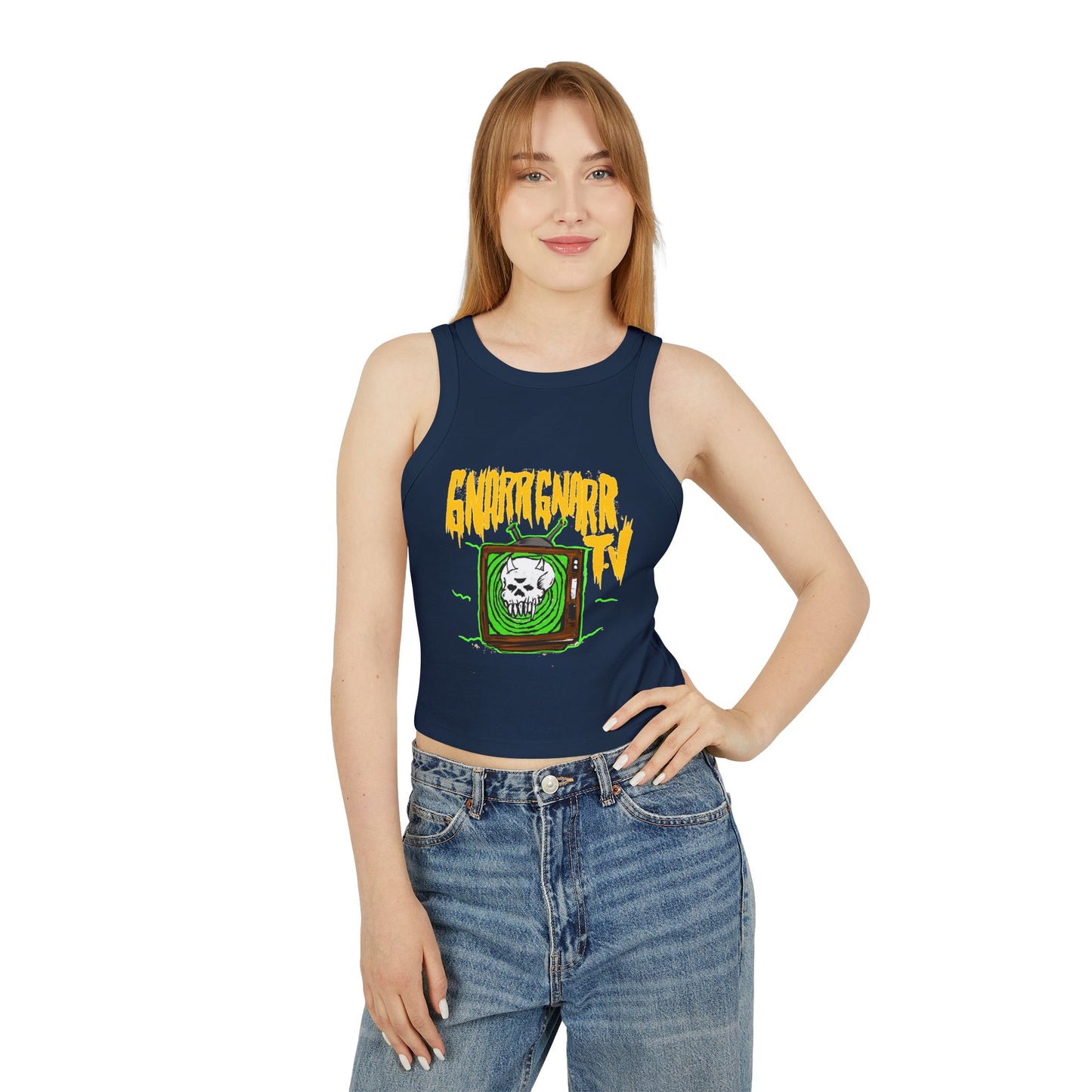 GNARR GNARR TV Women's Micro Rib Racer Tank Top