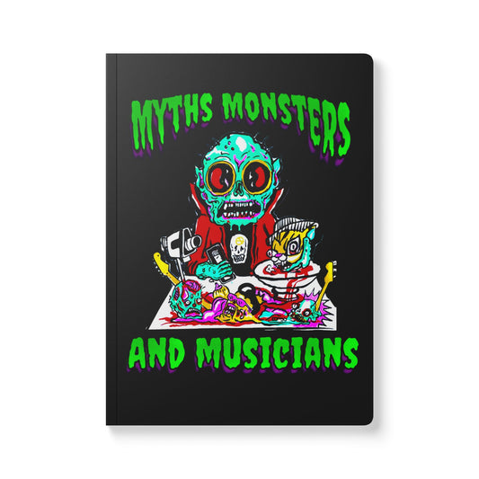 Myths Monsters Musicians Journal, Softcover Notebook, Spooky Stationery, Goth Gifts, Halloween Decor, Dark Aesthetic Journal