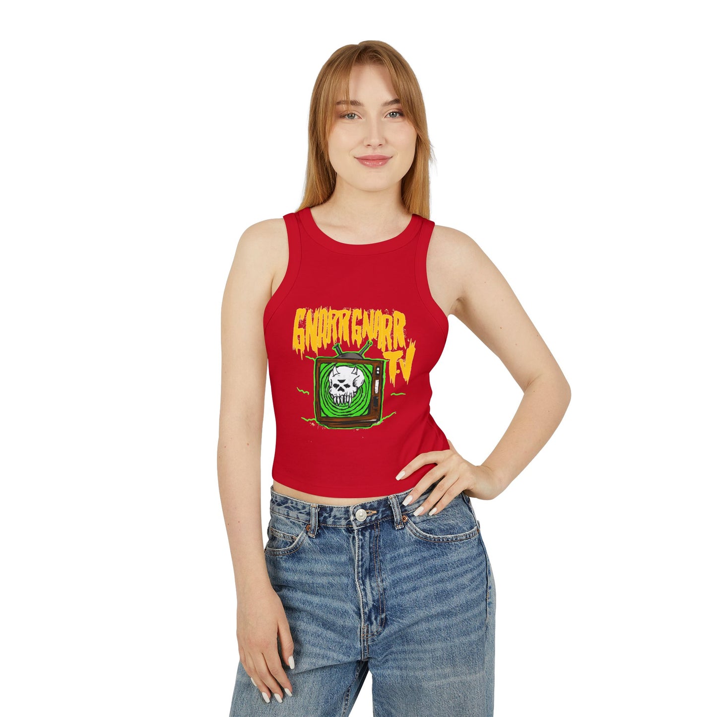 GNARR GNARR TV Women's Micro Rib Racer Tank Top