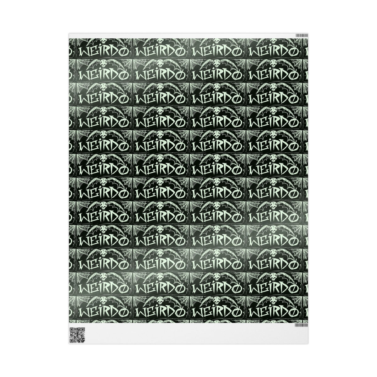 Weirdo Halloween Wrapping Paper — Black Goth Spiderweb Gift Wrap