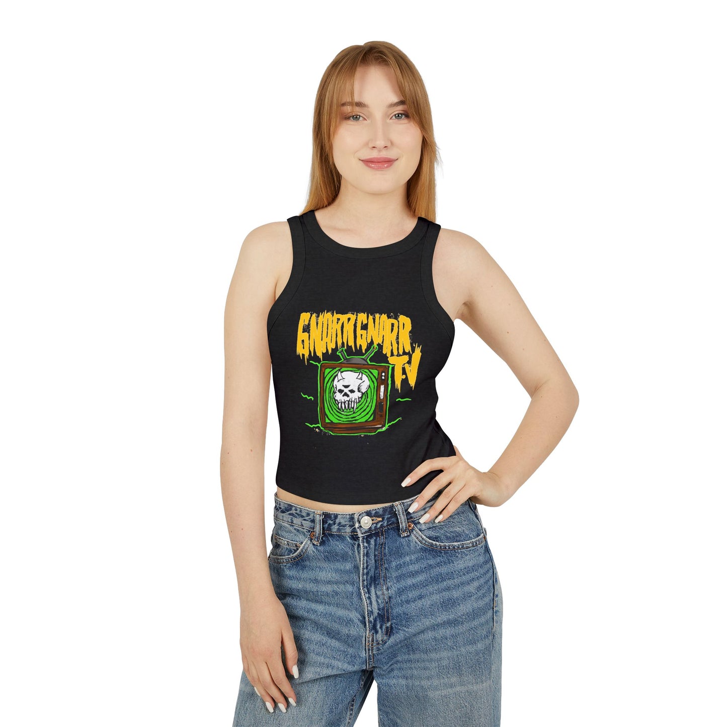 GNARR GNARR TV Women's Micro Rib Racer Tank Top