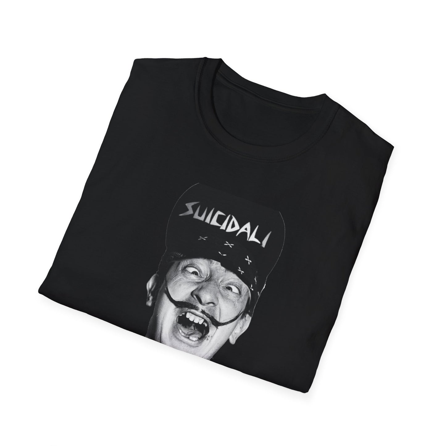 Gnarr Gnarr Graphic T-Shirt — Punk Photo Tee ("SUICIDALI" Cap) Suicidal Tendencies & Salvador Dali mashup