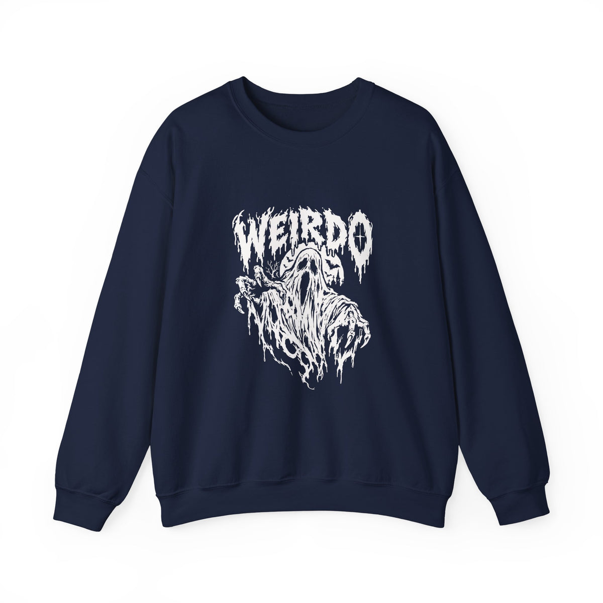 Weirdo Amongst Us Crewneck Sweatshirt — Gothic Ghost Graphic