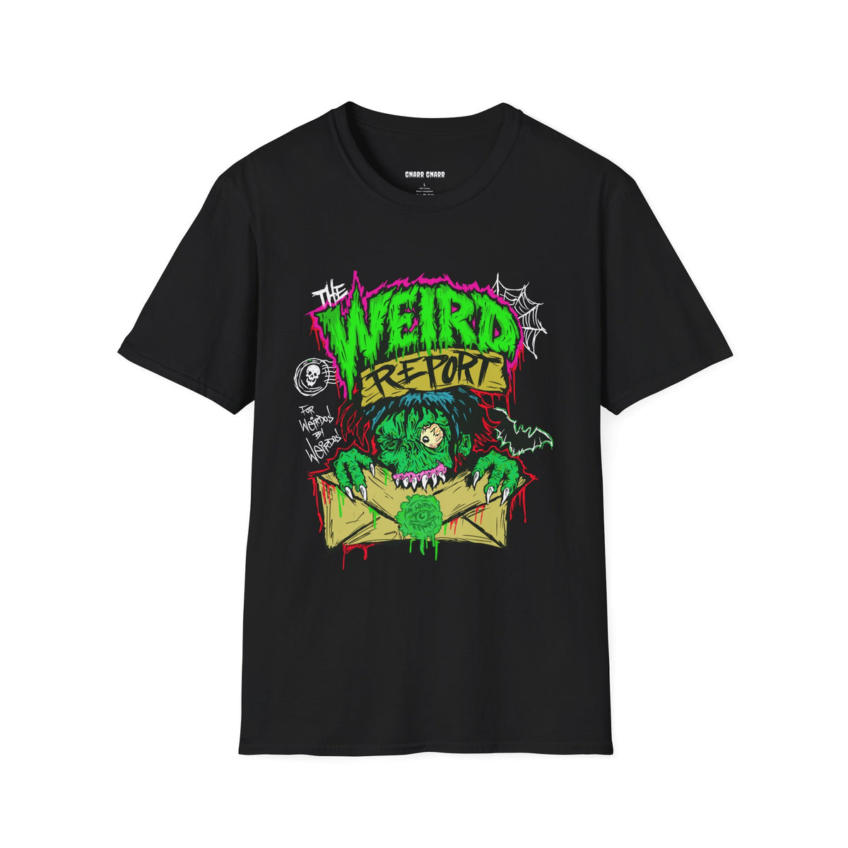 WEIRD REPORT Neon Monster Graphic T-Shirt
