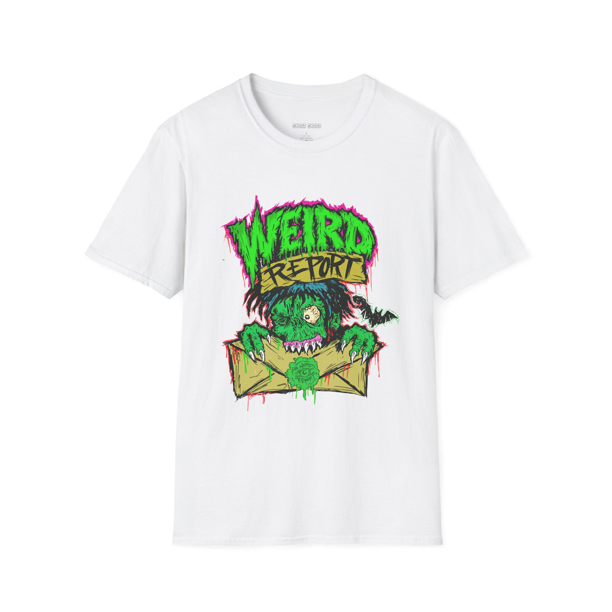 WEIRD REPORT Neon Monster Graphic T-Shirt