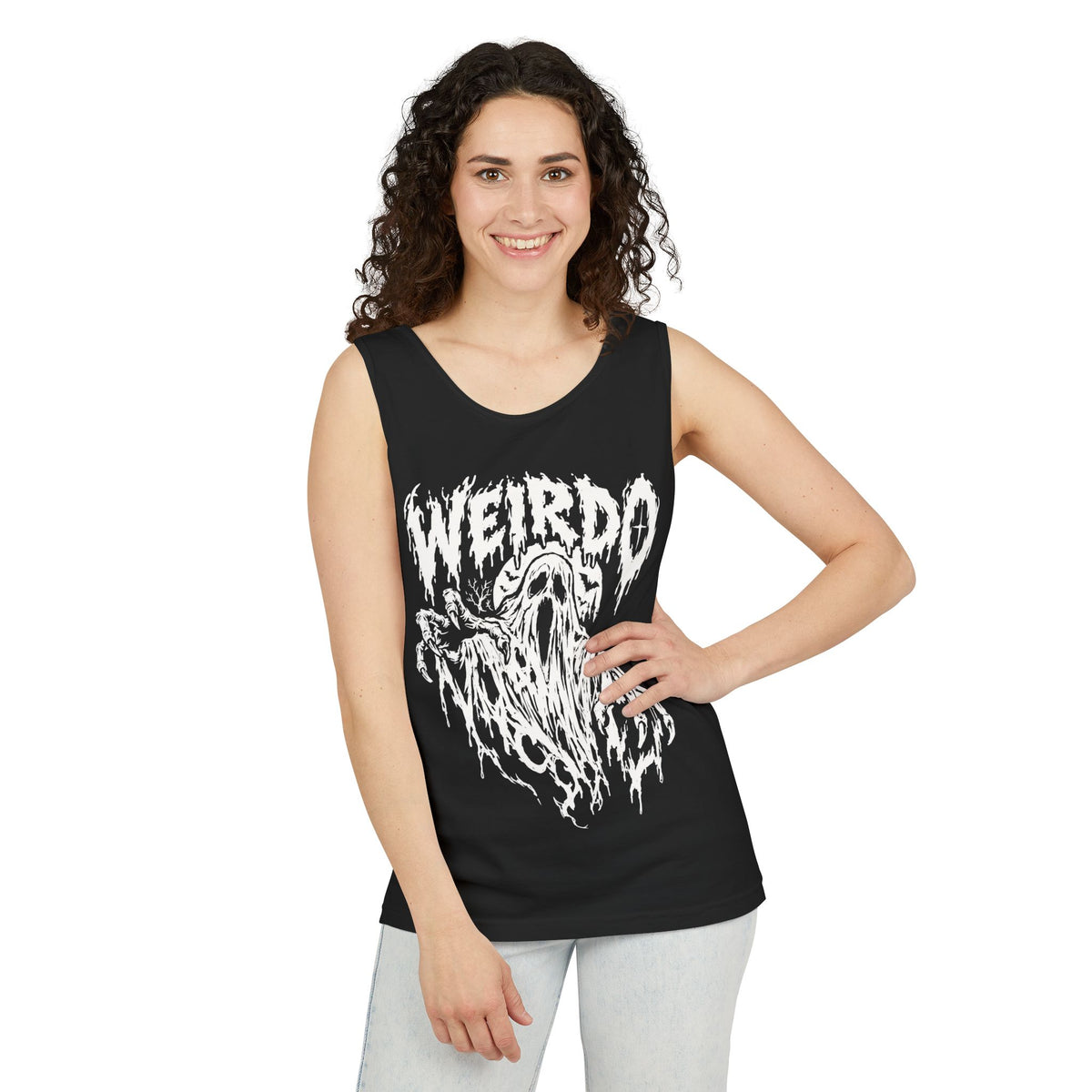 Weirdo Ghost Tank Top — Vintage Horror Graphic Sleeveless Tee