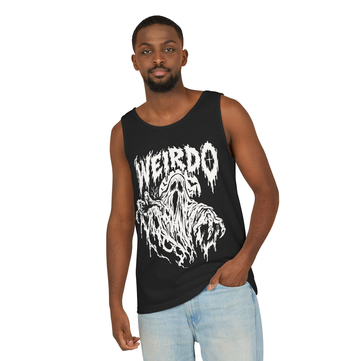 Weirdo Ghost Tank Top — Vintage Horror Graphic Sleeveless Tee
