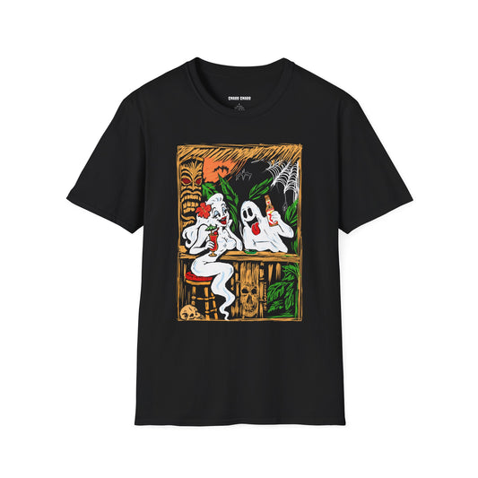 Boos, Booze & Boo’s Playful Halloween Ghosts Graphic T-Shirt