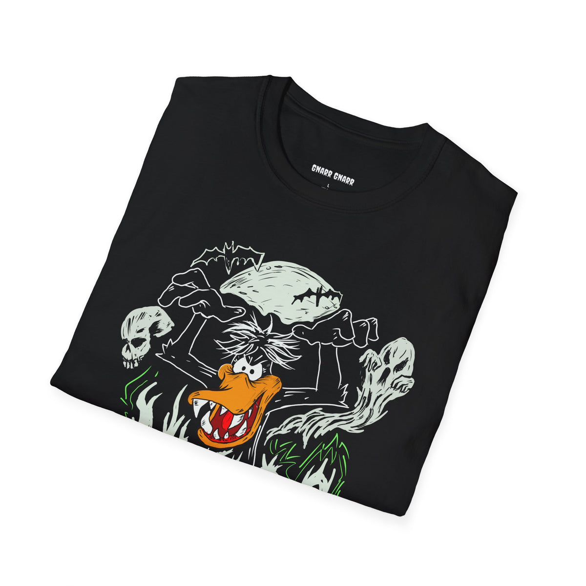 Weirdo Spooky Daffy Duck Tee — Halloween Pumpkin & Ghosts Graphic T-Shirt