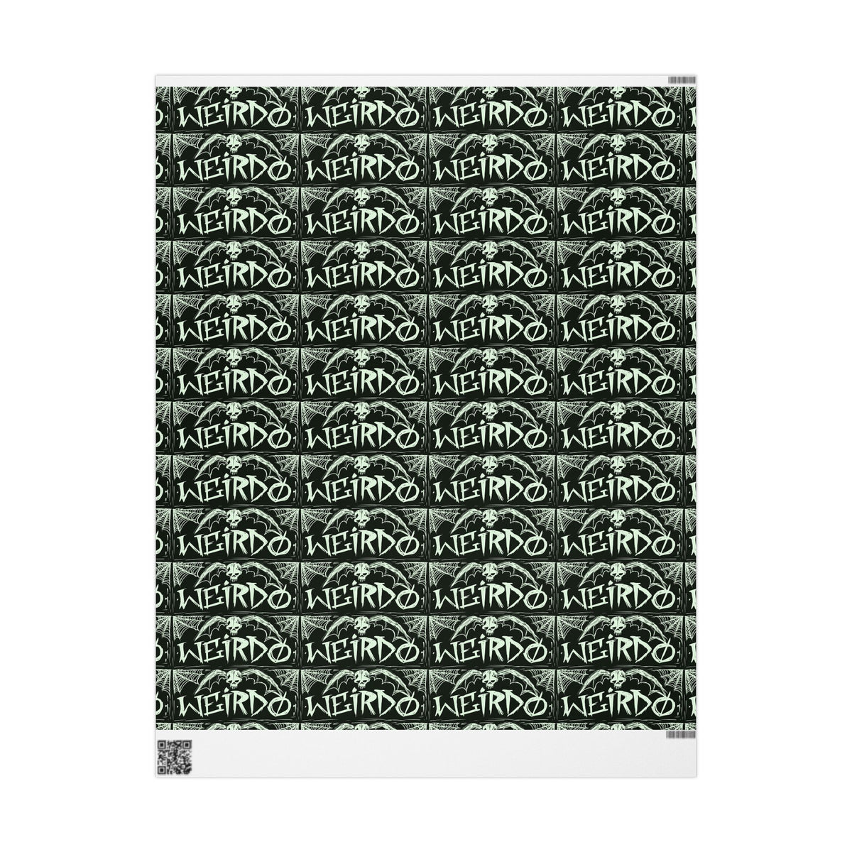 Weirdo Halloween Wrapping Paper — Black Goth Spiderweb Gift Wrap