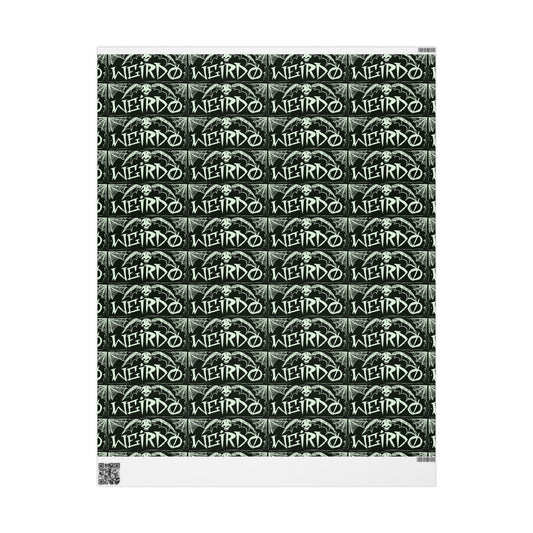 Weirdo Halloween Wrapping Paper — Black Goth Spiderweb Gift Wrap