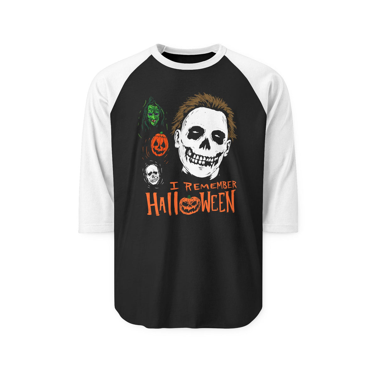 I Remember Halloween Skeleton Raglan Shirt
