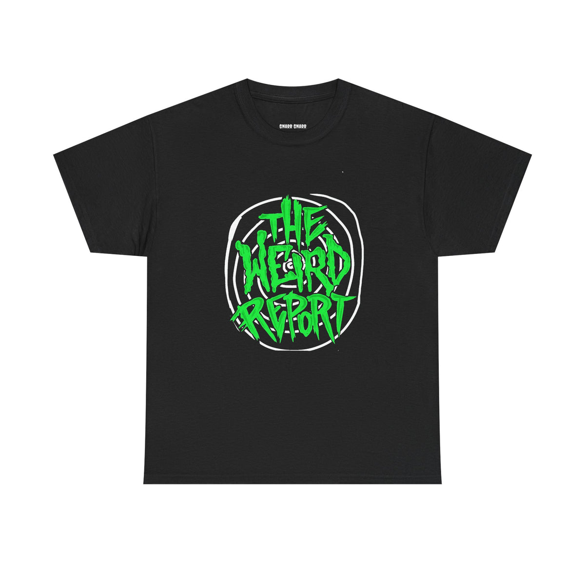 Graffiti "The Weird Report" Tee — Neon Green Streetwear T-Shirt