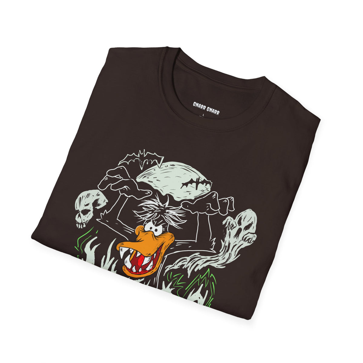Weirdo Spooky Daffy Duck Tee — Halloween Pumpkin & Ghosts Graphic T-Shirt